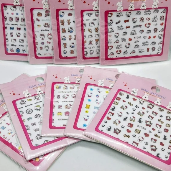 NWT Hello Kitty Nail Art Design Stickers N°1 FRIENDSHIP! - Picture 6 of 14